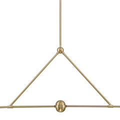 Linear Pendant Light with 4 Lights in Gold Metal Finish
