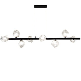 Linear Pendant Light with 8 Lights in Metal