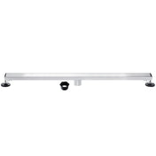Linear Shower Drain, Watercourse, 60-Inch with Reversible Tile Insert in Polished Chrome