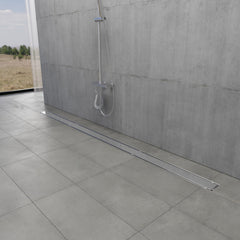 Linear Shower Drain, Watercourse, 60-Inch with Reversible Tile Insert in Polished Chrome