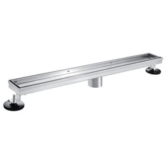 Linear Shower Drain, Watercourse, 60-Inch with Reversible Tile Insert in Polished Chrome