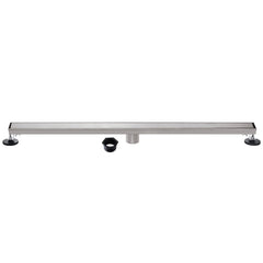 Linear Shower Drain, Watercourse, 60 Inch with Reversible Tile Insert in Brushed Nickel