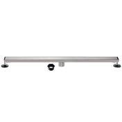 Linear Shower Drain, Watercourse, 60 Inch with Reversible Tile Insert in Brushed Nickel