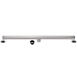 Linear Shower Drain, Watercourse, 60 Inch with Reversible Tile Insert in Brushed Nickel