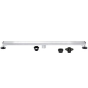 Linear Shower Drain, Watercourse, 60-Inch with Reversible Tile Insert in Polished Chrome