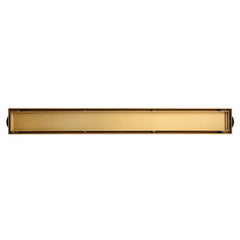 Linear Shower Drain, Watercourse, 60 Inch with Tile Insert in Brushed Brass