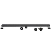 Linear Shower Drain, Watercourse, 60 Inch with Tile Insert in Matte Black