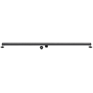 Linear Shower Drain, Watercourse, 72-Inch Stainless Steel in Matte Black