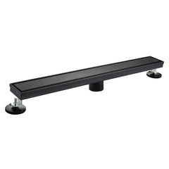 Linear Shower Drain, Watercourse, 72-Inch Stainless Steel in Matte Black