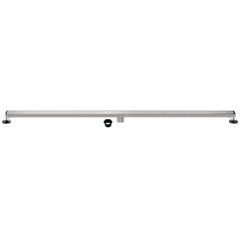 Linear Shower Drain, Watercourse, 72-Inch with Reversible Tile Insert in Brushed Nickel