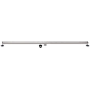 Linear Shower Drain, Watercourse, 72-Inch with Reversible Tile Insert in Brushed Nickel