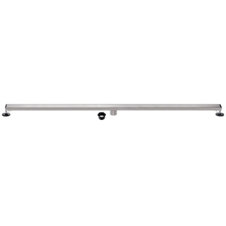 Linear Shower Drain, Watercourse, 72-Inch with Reversible Tile Insert in Brushed Nickel