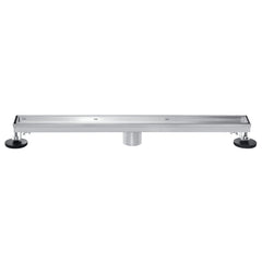 Linear Shower Drain, Watercourse, 72-Inch with Reversible Tile Insert in Brushed Nickel
