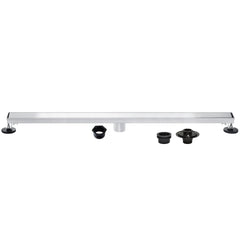 Linear Shower Drain, Watercourse, 72 Inch with Reversible Tile Insert in Polished Chrome