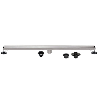 Linear Shower Drain, Watercourse, 72 Inch with Reversible Tile Insert in Brushed Nickel