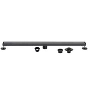 Linear Shower Drain, Watercourse, 72-Inch with Tile Insert in Matte Black