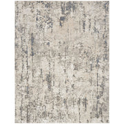 Full rug | brecon beige, grey and ivory abstract rug, flat studio view of the full pattern
