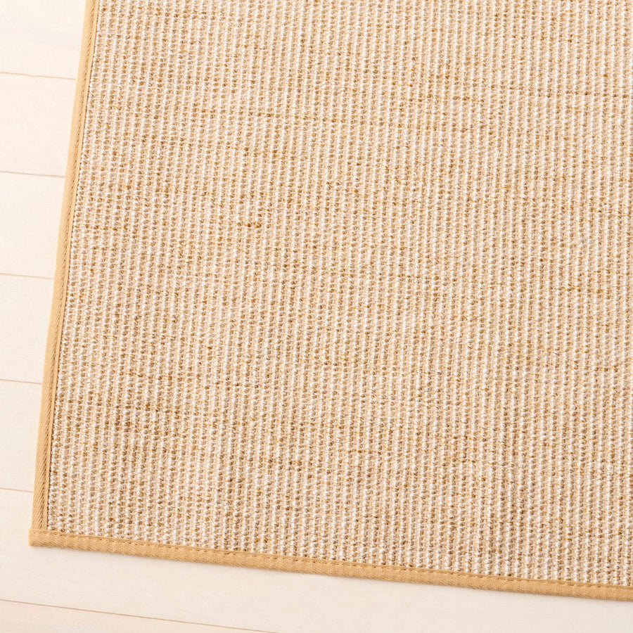 Corner | llugwy jute rug corner detail, woven texture and bound edge