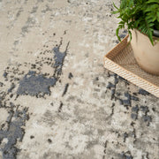 Close up | close-up of the Brecon rug's pile in beige, grey and ivory