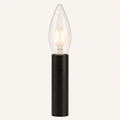 Bulb | close view of the candle sleeve and clear flame-tip bulb