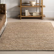 Machine Washable Printed Area Rug, 7'6" x 9'6" in Beige