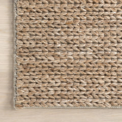 Machine Washable Printed Area Rug, 7'6" x 9'6" in Beige