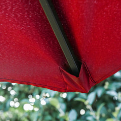 Market Umbrella, 15 Ft x 9 Ft Rectangular Polyester Canopy in Red