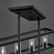 Finish detail | Close view of the matte black canopy and rod finish