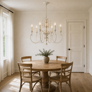 Scale | uncropped dining room showing true hang height beside a doorway