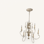 Studio | three-quarter corner view of the carved column and two sweeping arms