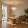 Scale | the chandelier beside a floor-to-ceiling doorway for true size