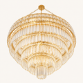 Studio | looking up into the underside of the crystal tiers