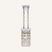 Side | marnau Baluden 8-Light Crystal Pendant narrow side studio profile