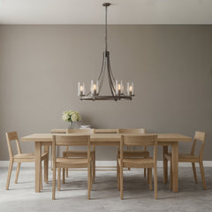 Room | The Marnau Bannec 6-Light Wagon Wheel Chandelier in a styled room