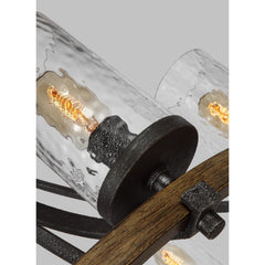 Detail | Close view of the Marnau Bannec 6-Light Wagon Wheel Chandelier