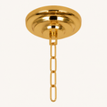 Hardware | close view of the gold canopy and chain