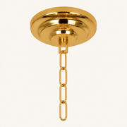 Hardware | close view of the gold canopy and chain