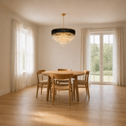 Scale | the chandelier beside a floor-to-ceiling door for true size