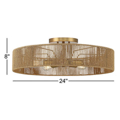 Front | Straight-on view of the Marnau Boeden 5-Light Flush Mount