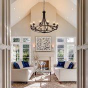Marnau Callot 12-Light Wagon Wheel Chandelier