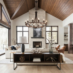 Room | The Marnau Callot 12-Light Wagon Wheel Chandelier in a styled room