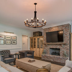 Room | The Marnau Callot 12-Light Wagon Wheel Chandelier in a styled room