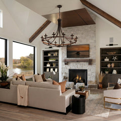 Room | The Marnau Callot 12-Light Wagon Wheel Chandelier in a styled room