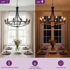 Room | The Marnau Callot 12-Light Wagon Wheel Chandelier in a styled room