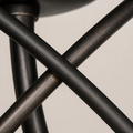 Close view | matte English Bronze intersecting metal rings with visible fine surface texture