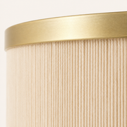 Texture | Close view of the hand-woven rope and satin brass rim