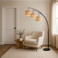 Scale | marnau Creizic 3-Light Tree Floor Lamp beside a full-height doorway for scale