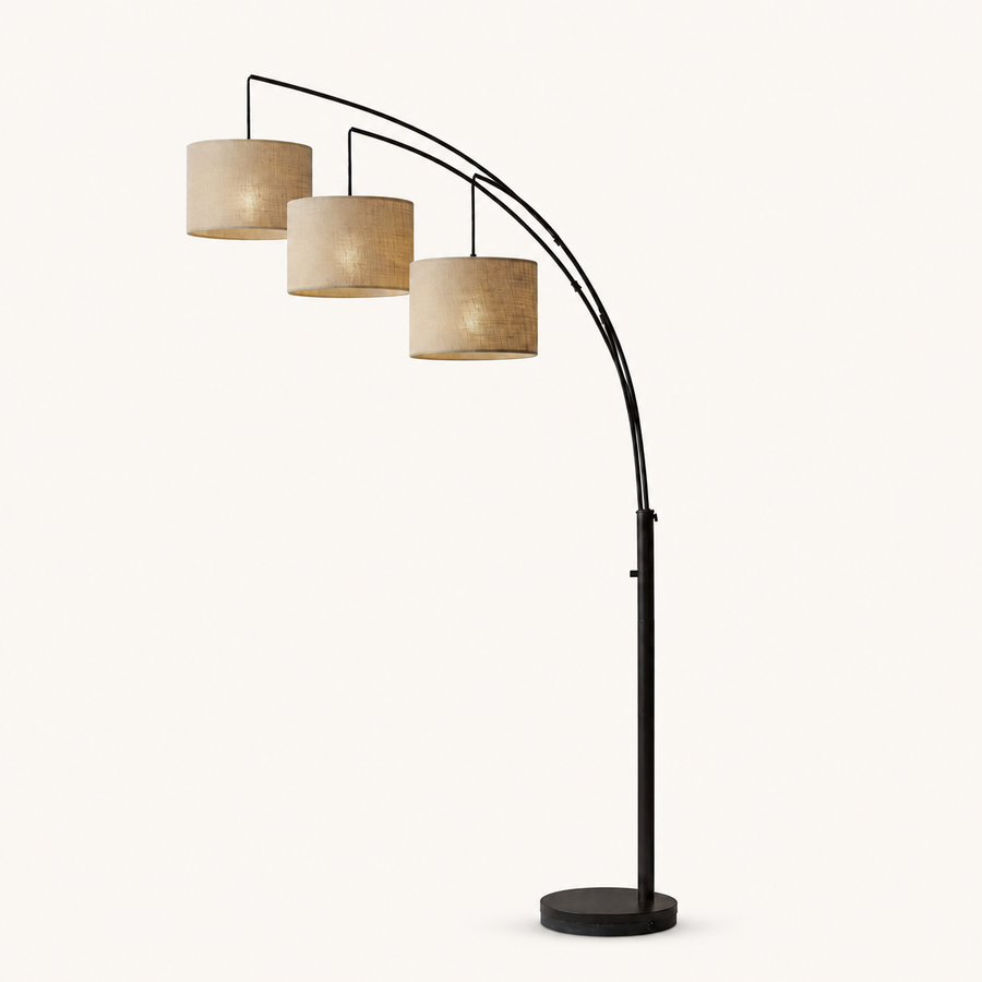 Front | marnau Creizic 3-Light Tree Floor Lamp front view on a warm-white studio background
