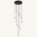 Front | studio front of the black canopy and twelve crystal drops