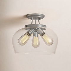 Front | Straight-on view of the Marnau Groix 3-Light Semi-Flush Mount